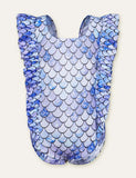 Leopard Print Dinosaur Mermaid Printed Swimsuit - Mini Taylor