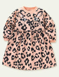 Leopard Print Long Sleeve Dress - Mini Taylor