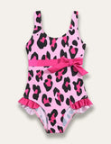 Leopard Print One Piece Swimsuit