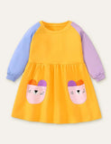 Little Bear Pocket Long Sleeve Dress