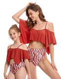 Lotus Pleated Striped Family Matching Swim Suit - Mini Taylor