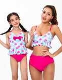 Mermaid Bow High Waisted Family Matching Swim Suit - Mini Taylor