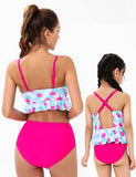 Mermaid Bow High Waisted Family Matching Swim Suit - Mini Taylor