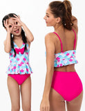 Mermaid Bow High Waisted Family Matching Swim Suit - Mini Taylor