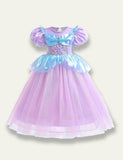 Mermaid Mesh Pearl Sequin Princess Dress