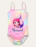 Mermaid Clóbhuailte Tie-Dye Swimsuit