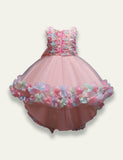 Mesh Flower Tail Party Dress - Mini Taylor