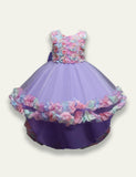 Mesh Flower Tail Party Dress - Mini Taylor