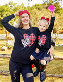 Mom and Me Valentine's Day Heart Printed Sweatshirt - Bebehanna