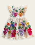 Kleid mit Blumenapplikation