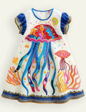 Multi Jellyfish Printed Dress