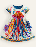 Multi Jellyfish Embroidery Dress