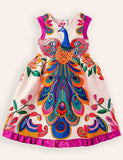 Peacock Print Fun Dress