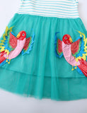 Parrot Appliqué Mesh Dress - Mini Taylor