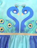Peacock Printed Mesh Party Dress - Mini Taylor