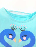 Peacock Printed Mesh Party Dress - Mini Taylor
