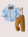 Plaid Shirt Overalls Suit - Mini Taylor