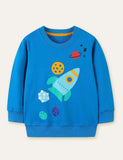 Planet Rocket Printedスウェットシャツ