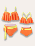 Pleated Strap Family Matching Swim Suit - Mini Taylor