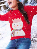 Plush Snowman Appliqué Dot Sweatshirt - Mini Taylor