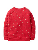 Plush Snowman Appliqué Dot Sweatshirt - Mini Taylor