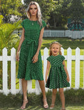 Passendes Familienkleid mit Polka Dots