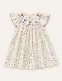 Polka Dot Tulip Embroidered Dress - Mini Taylor