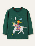 Princess Horse Printed Long-Sleeve T-shirt - Mini Taylor