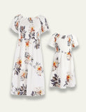 Printed One Shoulder Family Matching Dress - Mini Taylor