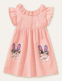 Rabbit Bow Appliqué Dress