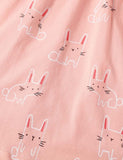 Rabbit Print Short Sleeve Dress - Mini Taylor
