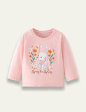 Rundhals-Sweatshirt mit Kaninchen-Print