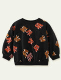 Sweatshirt mit Kaninchen-Print