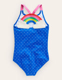 Rainbow Appliqué Back Swimsuit