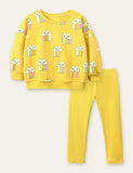 Rainbow Clouds Printed Long-Sleeve Set - Mini Taylor