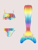 Rainbow Mermaid Tail Swimsuit Set