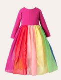 Rainbow Mesh Party Dress