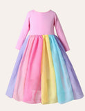 Rainbow Mesh Party Dress - Mini Taylor