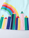 Rainbow Pencil Appliqué Dress - Mini Taylor