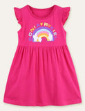 Rainbow Printed Sleeveless Dress - Mini Taylor