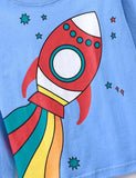 Rainbow Rocket Printed Long Sleeve T-shirt - Mini Taylor