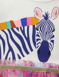 Rainbow Zebra Tulle Dress - Mini Taylor