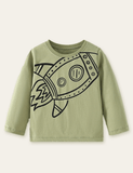 Rocket Printed Long Sleeve T-shirt - Mini Taylor