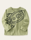 Rocket Printed Long Sleeve T-shirt - Mini Taylor