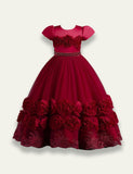 Rose Fluffy Party Dress - Mini Taylor