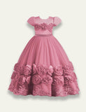 Rose Fluffy Party Dress - Mini Taylor