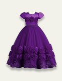 Rose Fluffy Party Dress - Mini Taylor