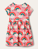 Rainbow Cloud Pattern Knitted Dress - Mini Taylor