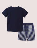 Sailing Embroidery Striped T-shirt Set - Mini Taylor