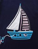 Sailing Embroidery Striped T-shirt Set - Mini Taylor